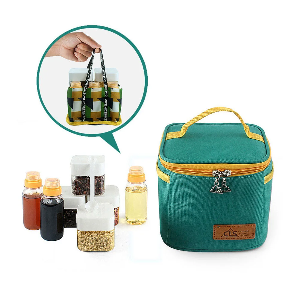 

Portable Spice Jar Set Seasoning Containers Condiment Bottle Salt Pepper Shaker Oxford Bag Food Grade Camping Travel Outdoor