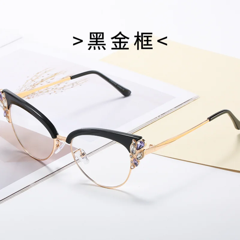 Gafas de bloqueo de luz azul para hombres y mujeres, Marcos ópticos de ojo de gato Retro, lentes transparentes, gafas de lectura graduadas