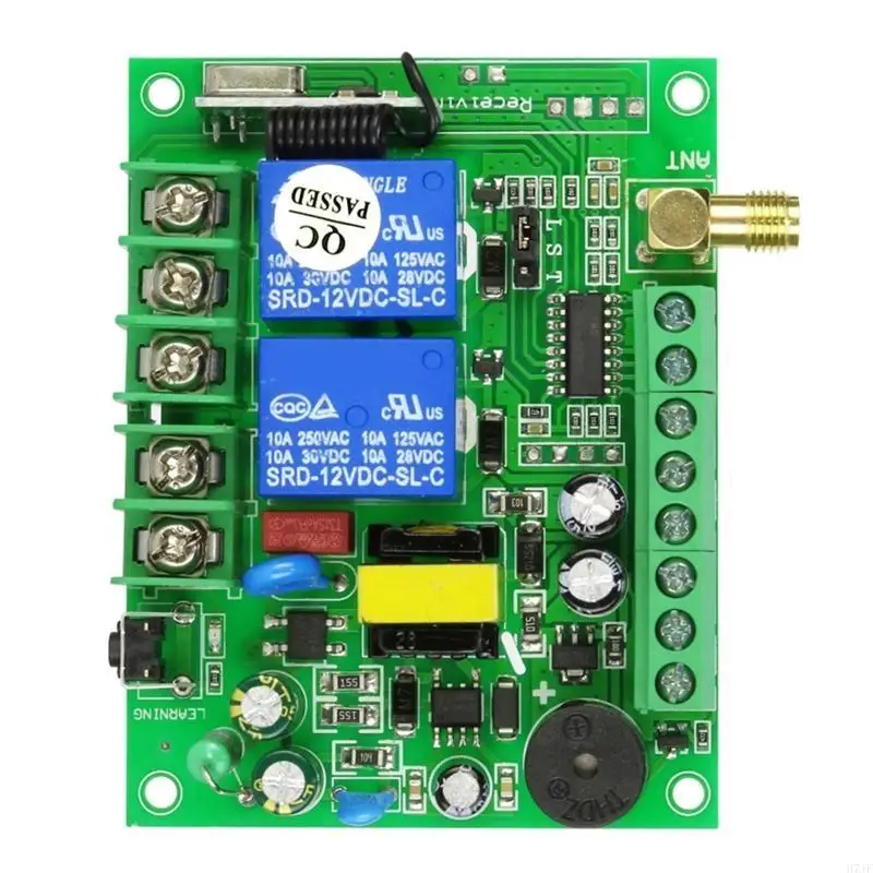 H7JF RF Remote 12V 24V 48V 2 Saluran Universal 315MHz/433MHz Kontrol Jarak Jauh Untuk Motor
