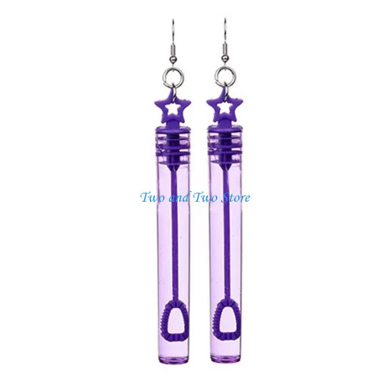 

HX6F Stylish Ear Drops Lovely Bubble Blower Earrings Accessory for Trendy Individual