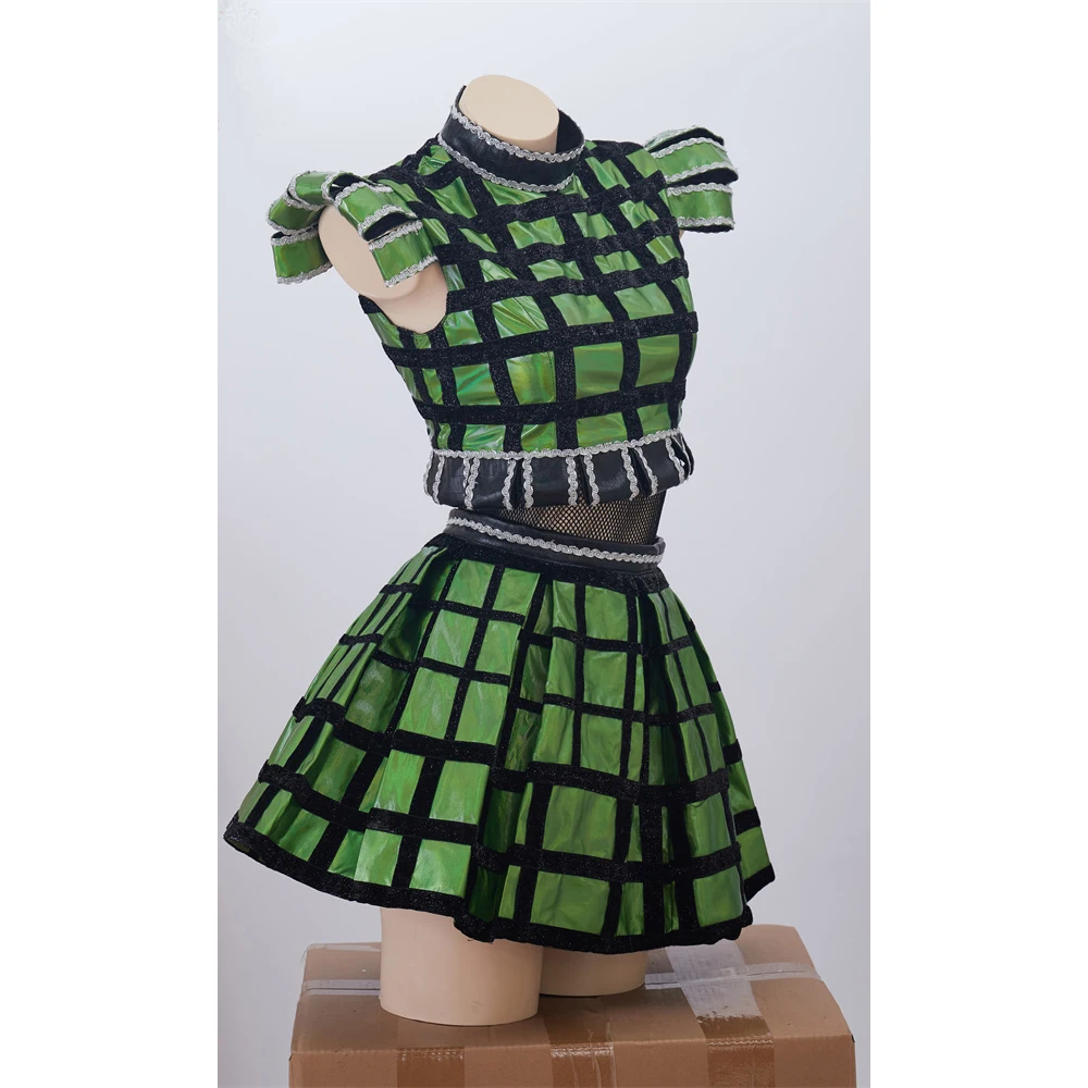 زي ستة موسيقي آن بولين التأثيري فستان أخضر مثير تنورة علوية مجموعة أداء المسرح الموسيقي برودواي Outflloween الزي