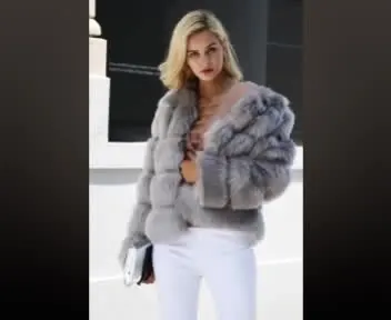 

Winter New Fashion Gradient Fluffy Fur Coat Women High Street Luxury Big Fur Collar Faux Fox Fur Jacket Female Overcoats