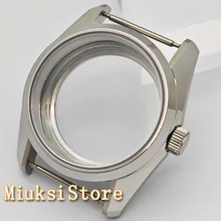NH35 Case 36mm Silver Stainless Steel Watch Case Sapphire Glass Fit NH34 NH35 NH36 NH38 ETA2824 PT5000 Movement
