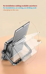 Новый стиль, двойные панели, Солнечный портативный прожектор, уличный, IP65, кемпинг, дом, аварийная перезаряжаемая лампа с ручкой