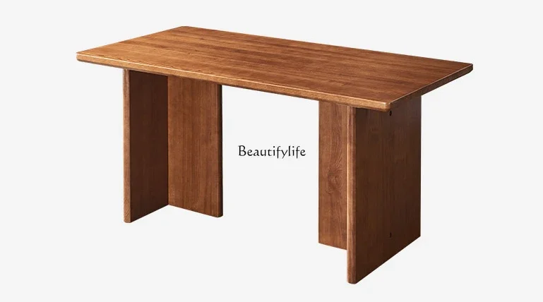 

FG44Nordic Solid Wood Rattan Woven Household Dining Table Southeast Asia Modern Minimalist Ash Small Apartment Dining Table