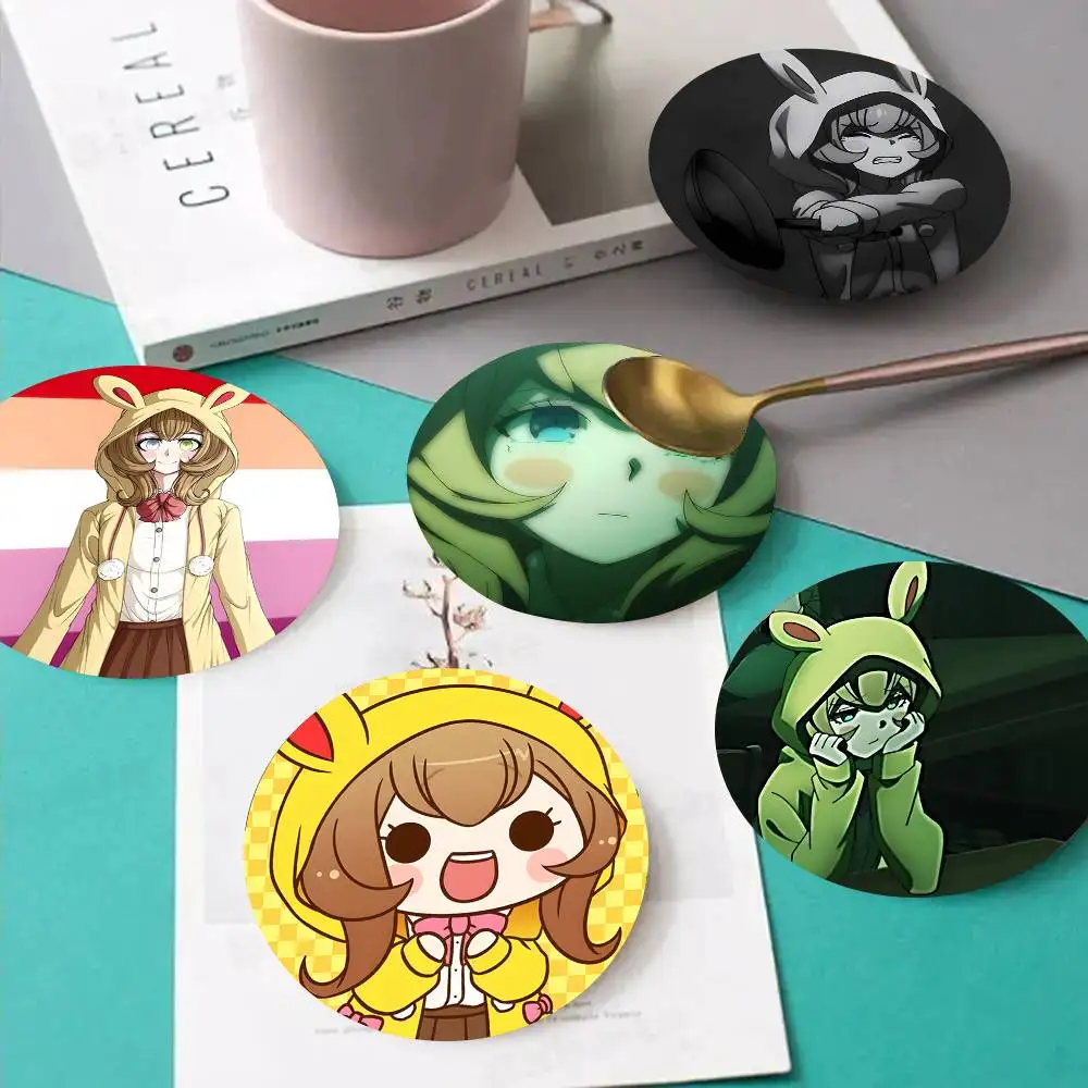 1pc Aiko Umesawa Anime characters Wooden Coaster Colour Printing Cup Mat Home Desk Decoration Gifts