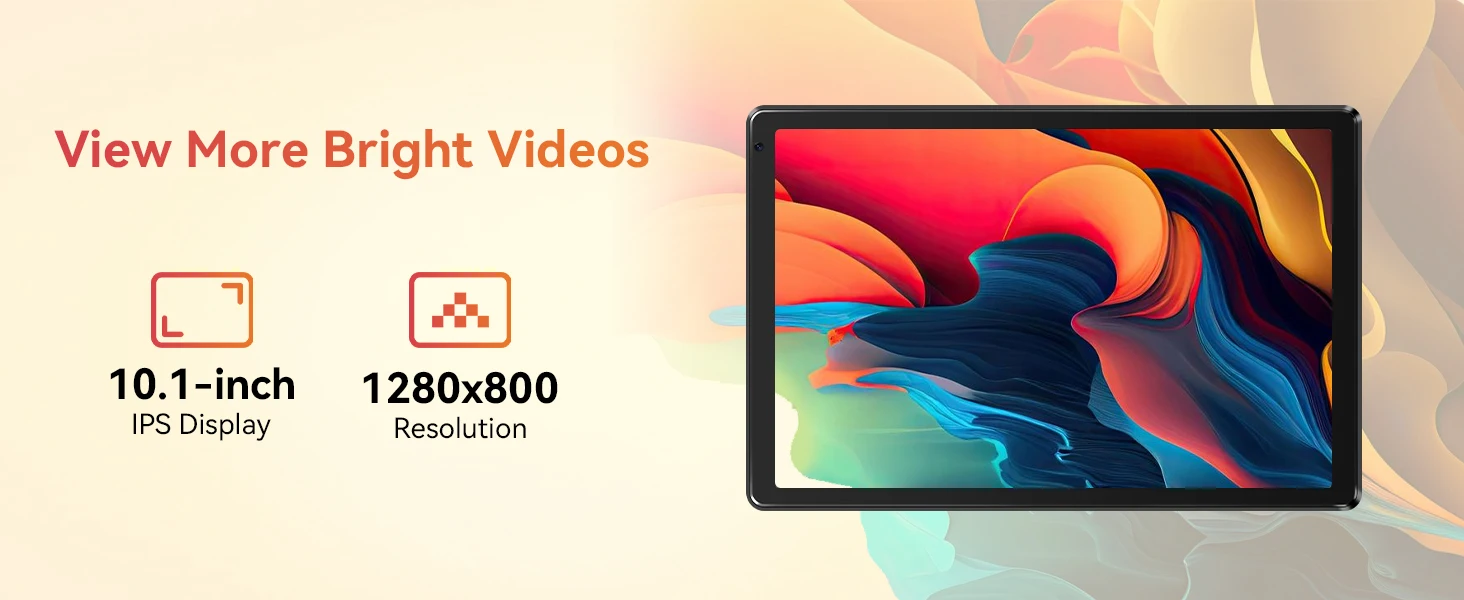 URAO C108 10.1 Inch Narrow Bezel Octa Core Tablet PC Android 15 24GB(4+20GB Virtual) RAM 128GB ROM 5000mAh HD 800*1280 Screen Dual Camera Full Set with Keyboard Mouse Stylus Case Earphone 1TB TF Expand Learning Office Tablet