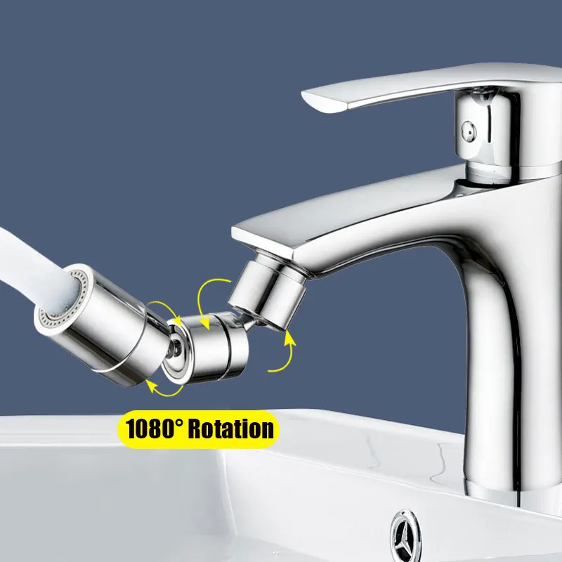 Copper 720°Rotatable Faucet Spray Head Wash Basin Tap Extender Adapter Kitchen Splash Filter Nozzle Flexible Faucets Sprayer