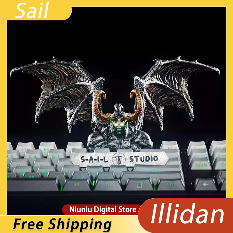 

Sail Original World of Warcraft Surroundings Co-branded Cross Shaft Compatibility Keycap Warcraft Illidan Resin Material Keycap