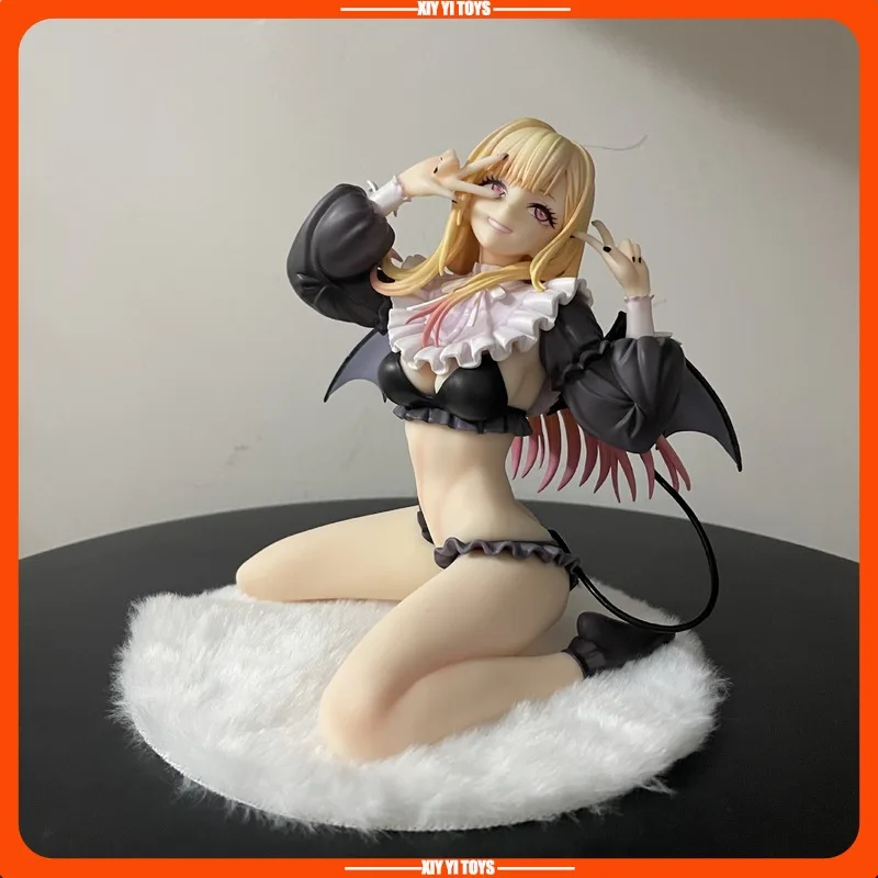 

Kitagawa Marin Little Devil Liz 16cm Two Head Sculpts Kneeling Pose Anime Figure Model Statue Collection Desktop Decoration Toy