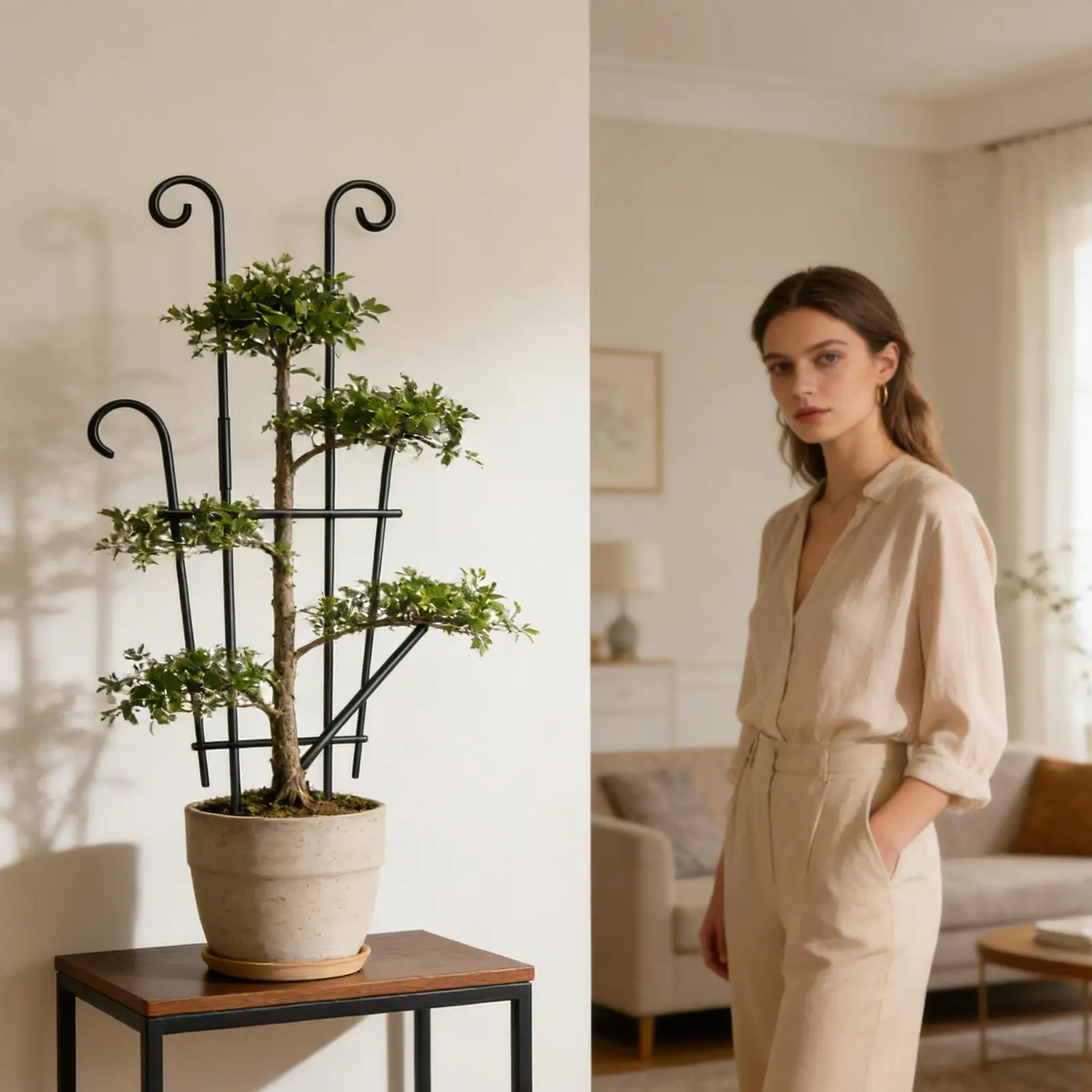 

Металлическая подставка-опора для растений, устойчивая к ржавчине, для монстеры, погостемонума, плюща, фруктов, овощей, огурцов, бобов, цветочных горшков и кашпо