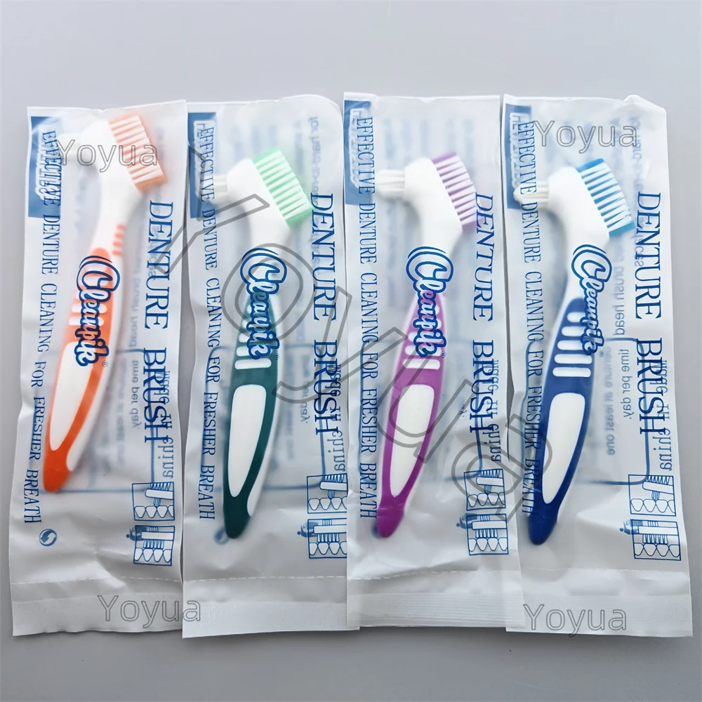 30pcs Denture Toothbrush Cleaning Brush Double Sided Denture Brush Invisible Braces Orthodontic Retainer Descaling Brush