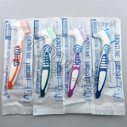 Imagen 2 del producto 30 Uds cepillo de dientes para dentadura cepillo de limpieza cepillo para dentadura de doble cara tirantes invisibles retenedor de ortodoncia cepillo de descalcificación