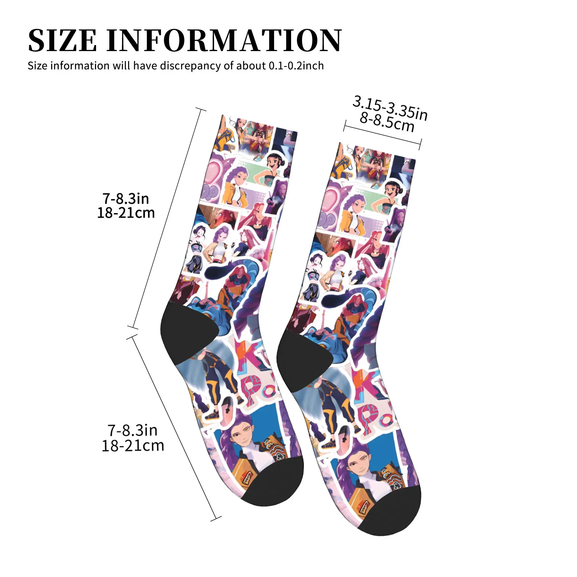 Kpop Demon Hunters Rumi Zoey Jinu Socks Autumn Stockings Funny Men High Quality Socks Graphic Running Sports Anti Sweat Socks