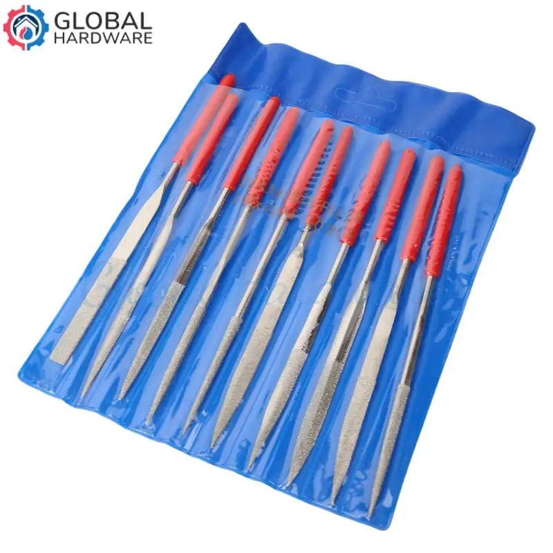 

10 шт., набор алмазных надфилей для ювелирных изделий, металла, дерева, керамики, стекла, камня, заточка, рабочий инструмент для ручной резьбы