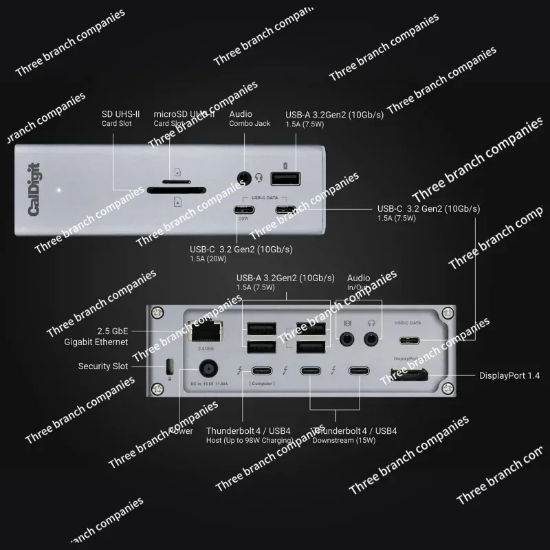 TS4  4 Dock - 18 Ports, 98W Charging, 40Gb/s Thunderbolt 4, USB-A/C, 2.5GbE, 8K/6K Displays,/PC/Chrome