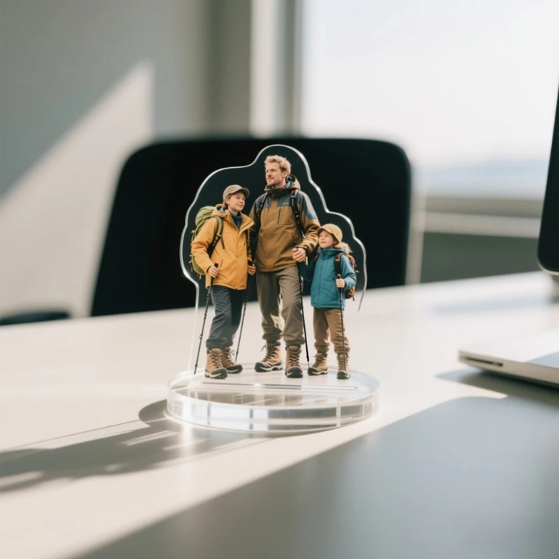 Custom Flat Acrylic Photo Customized Transparent Acrylic Character Standing Desk Decoration Stand Personalized Birthday Gifts
