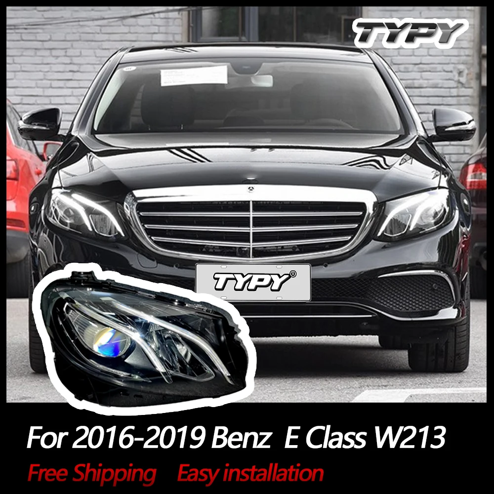 TYPY New LED Headlight Upgrade Modified Full Head Lamp For Benz E Class W213 2016-2019 Turn Signals Daytime Running Lights