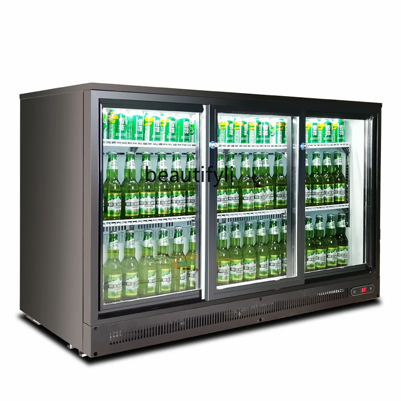 

Bar Bar Beer Refrigerated Display Cabinet Clear Bar Refrigerator Fresh Keeper Commercial Beverage Cabinet