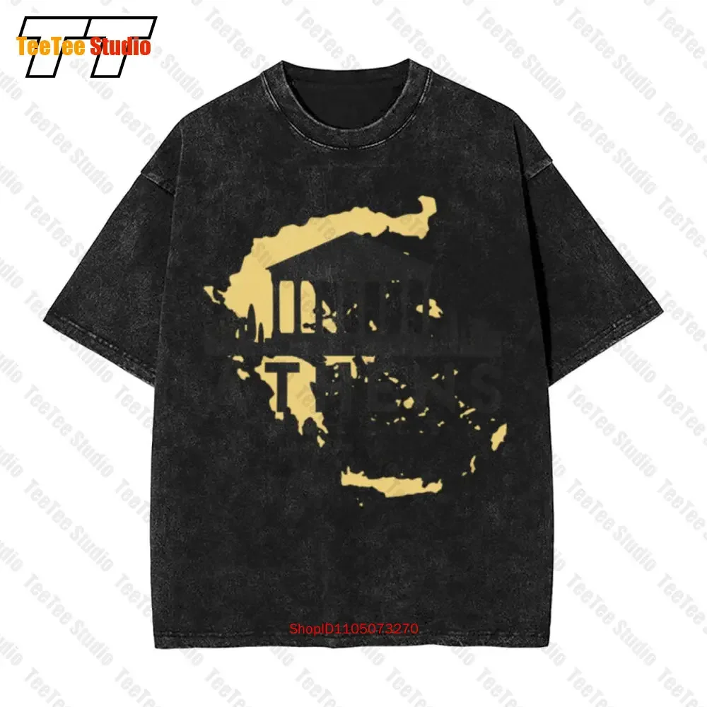 Souvenir Mappa Atene Athens Grecia Greece Vintage Oversized T-Shirt 9BWK