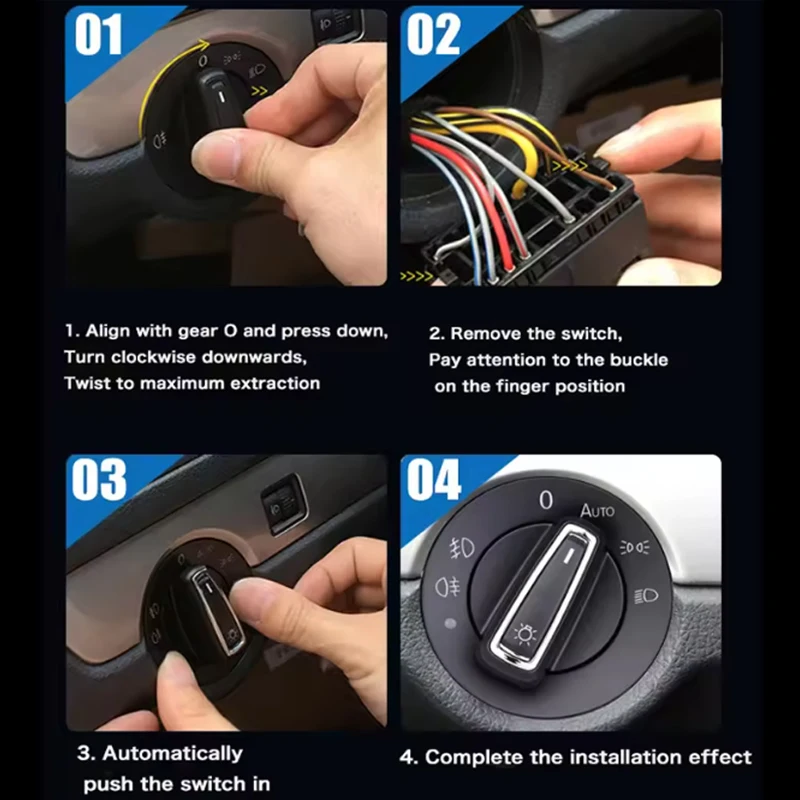Auto-Scheinwerfer-Lampensteuerungsschalter Lichtsensormodul Passend für VW Golf MK4 für Passat B5 Polo – Detail 2