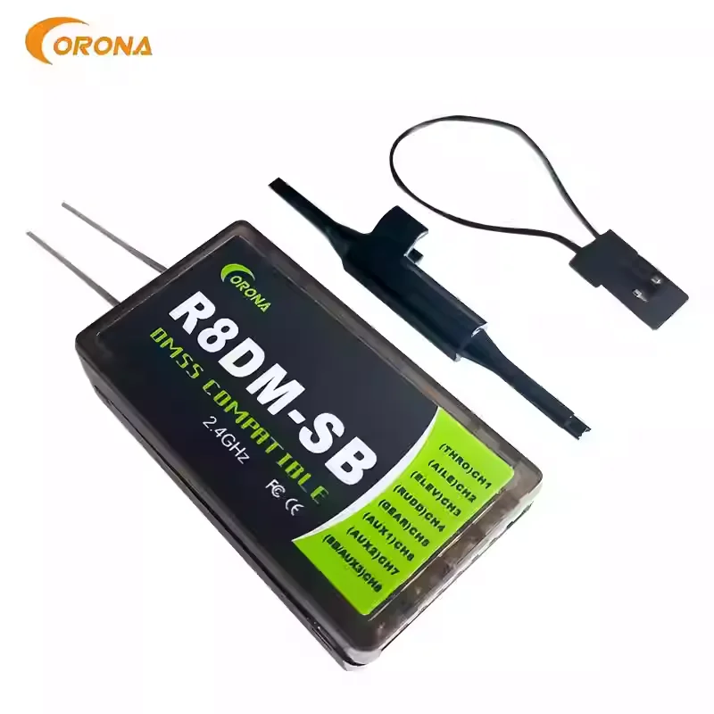 جهاز استقبال CORONA R8DM-SB 2.4 جيجا هرتز DMSS S.BUS HV 8 قنوات متوافق مع جهاز التحكم عن بعد JR XG7 XG8 XG14