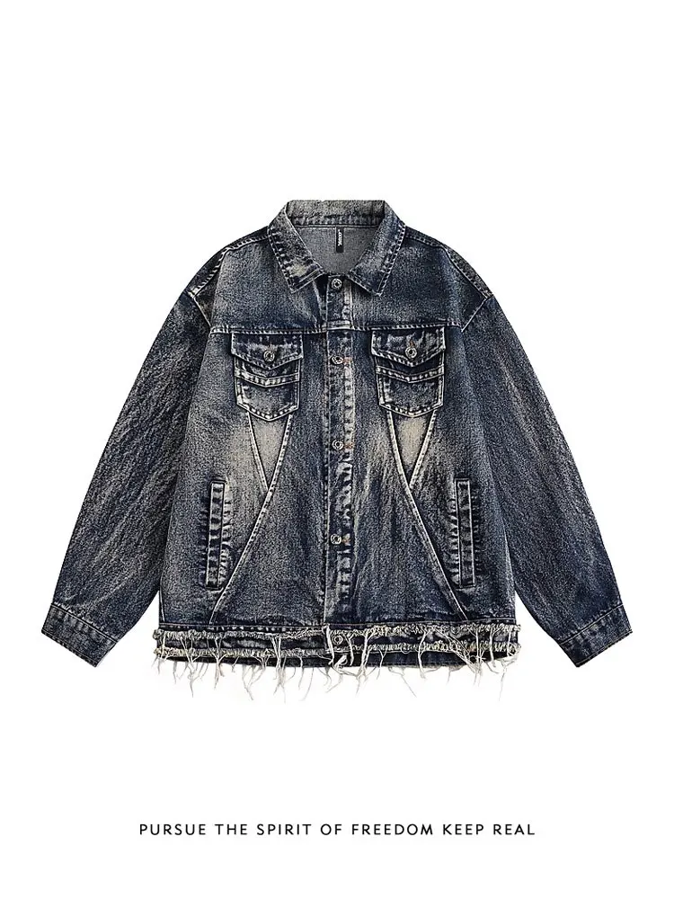 

ex American Sle Denim Jaet 2024 New Design Loose Fit Large Size High Street Couple Sle Long Sve Youth Faion