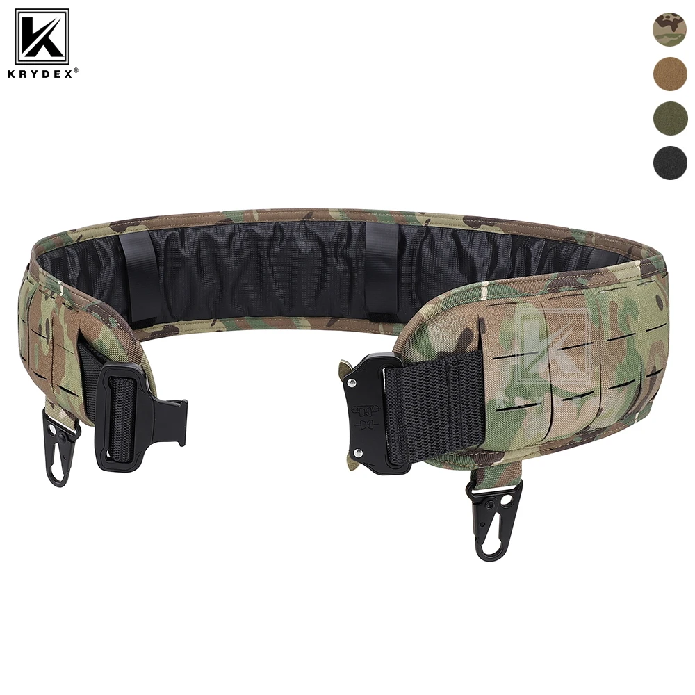 

KRYDEX Тактический ремень Molle для лазерной резки Нескользящий внешний ремень для стрельбы Battle Orion Легкий быстросъемный внутренний ремень с металлической пряжкой