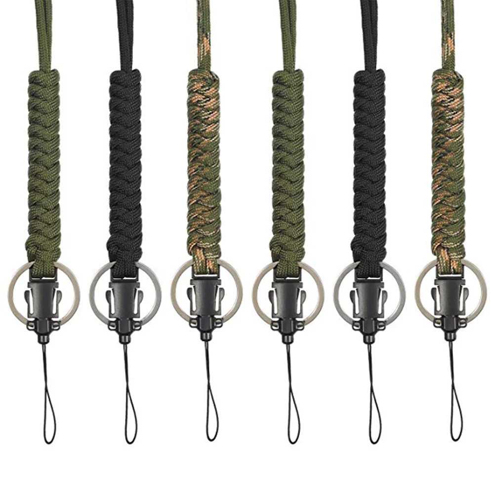 

6pcs Retractable Lanyard Adjustable Neck Wrist Strap for Camping Hiking Waterproof Bag Key Mobile Phone Anti-rope