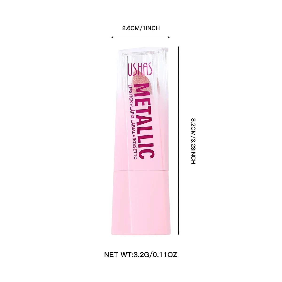 USHAS Neue perlmuttartige und matte Lippenstift-langanhaltende, transferfeste, wasserfeste, antihaftbeschichtete Becherformel
