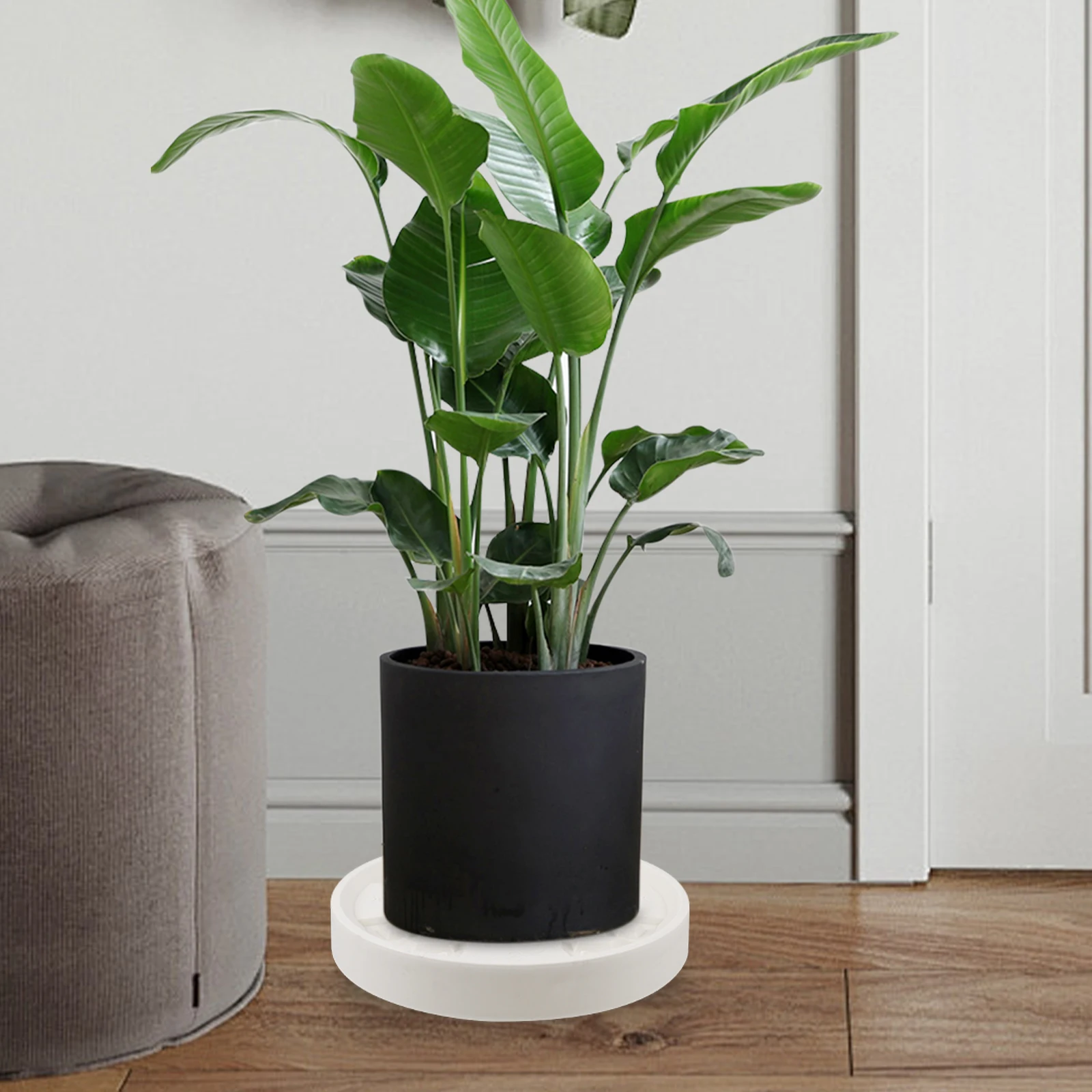 

Flower Pot Tray Plant Stand Saucer Trays Indoor Outdoor Movable Wheels Plastic Flowerpot Rack Pots Holder Garden Heavy Plants