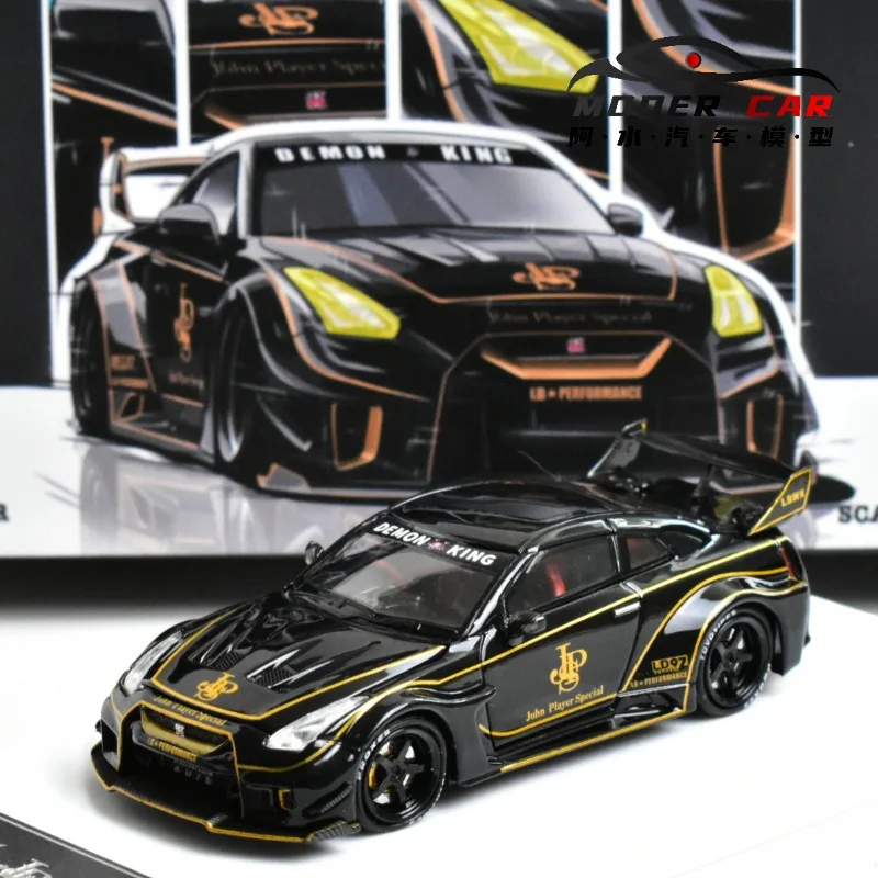 

В наличии: 1:64 Nissan GT-R R35 RR литая под давлением модель автомобиля из сплава, праздничная подарочная игрушка для мальчиков, коллекционное украшение для взрослых.
