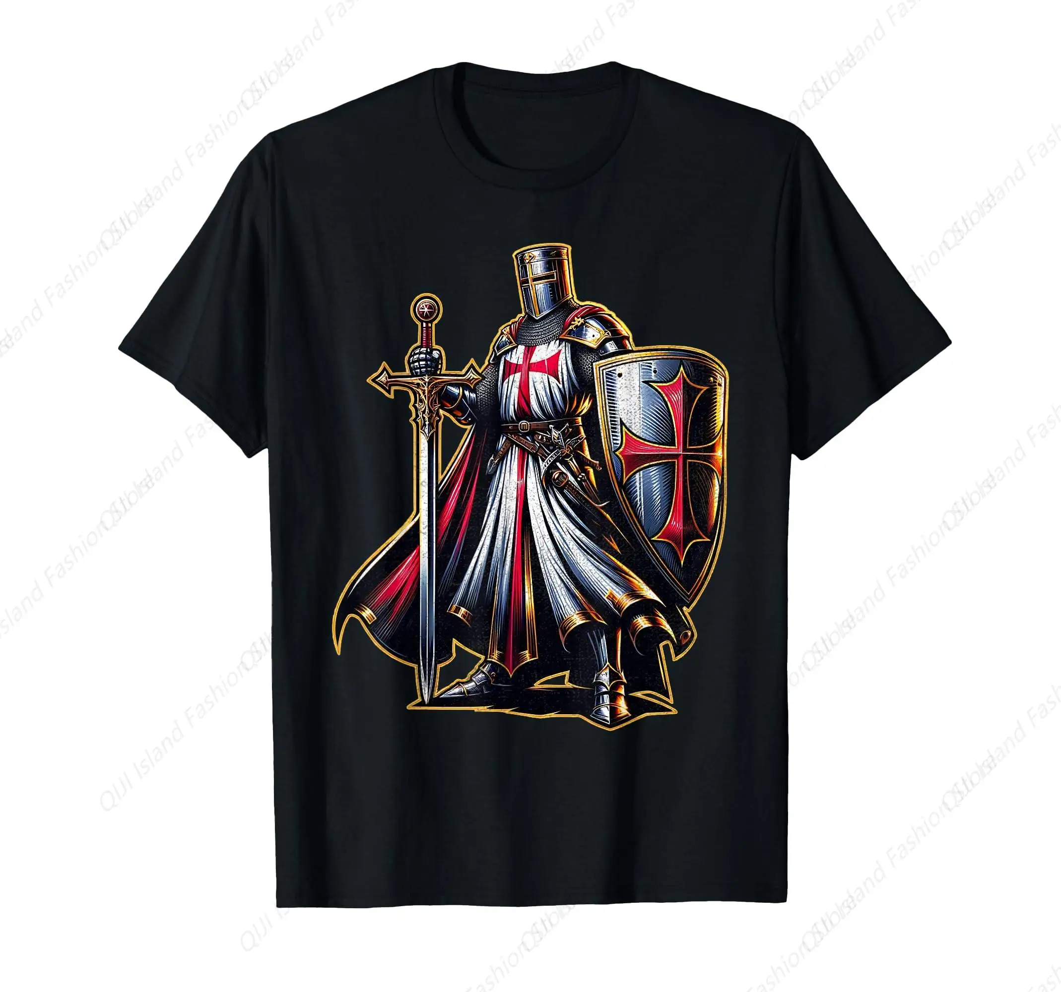 

A Warrior of Christ Knights Templar Distressed Cross Men T-Shirt