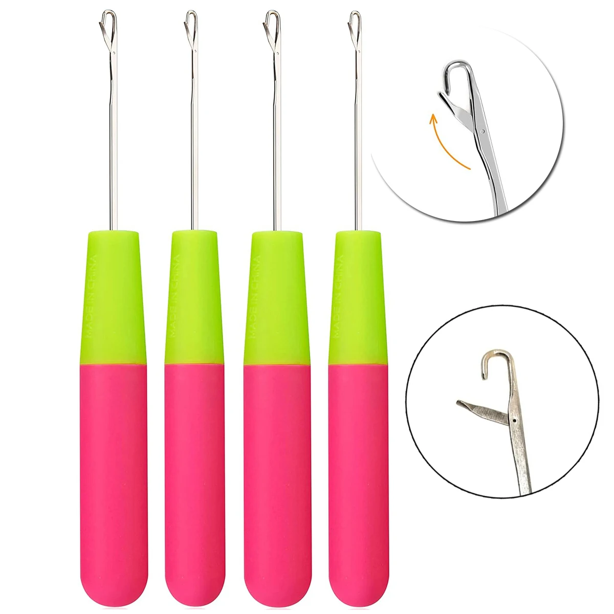 

5Pcs 0.38cm/0.57cm Plastic Latch Hook Crochet Needles Braids Tool For Making Jumbo Braiding Tools