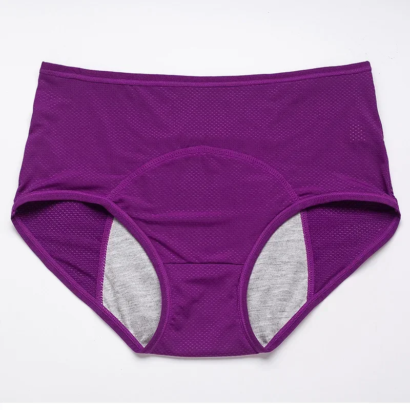 1pcs Women's Physiological Briefs Girl Menstrual Panties Ladies Period Leak Proof Panty Mid Waist Ice Underwear - view 6