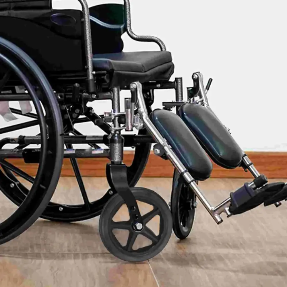 8 Inch Wheels Wheelchair Front Castor Heavy Duty Durable Rubber Replacement Wheels Anti Slip Smooth Flexible