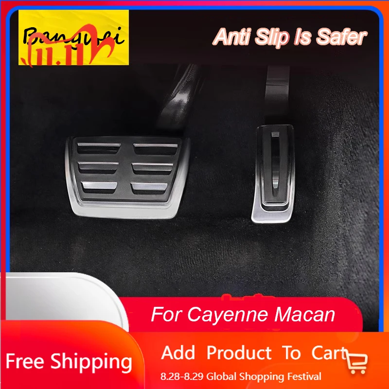 

Внутренние наклейки с левым рулем для Porsche Cayenne Macan 718 911 Panamera, педали топливного тормоза, пластина, педаль акселератора, тормозные колодки, Стайлинг Ca