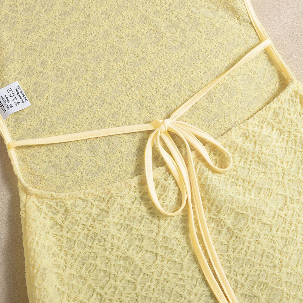 2026 Spring Women's Dresses Elegant Full Sleeves O Neck Backless Vintage High Waist A-line Dress Sexy Bodycon Beach Party Dress