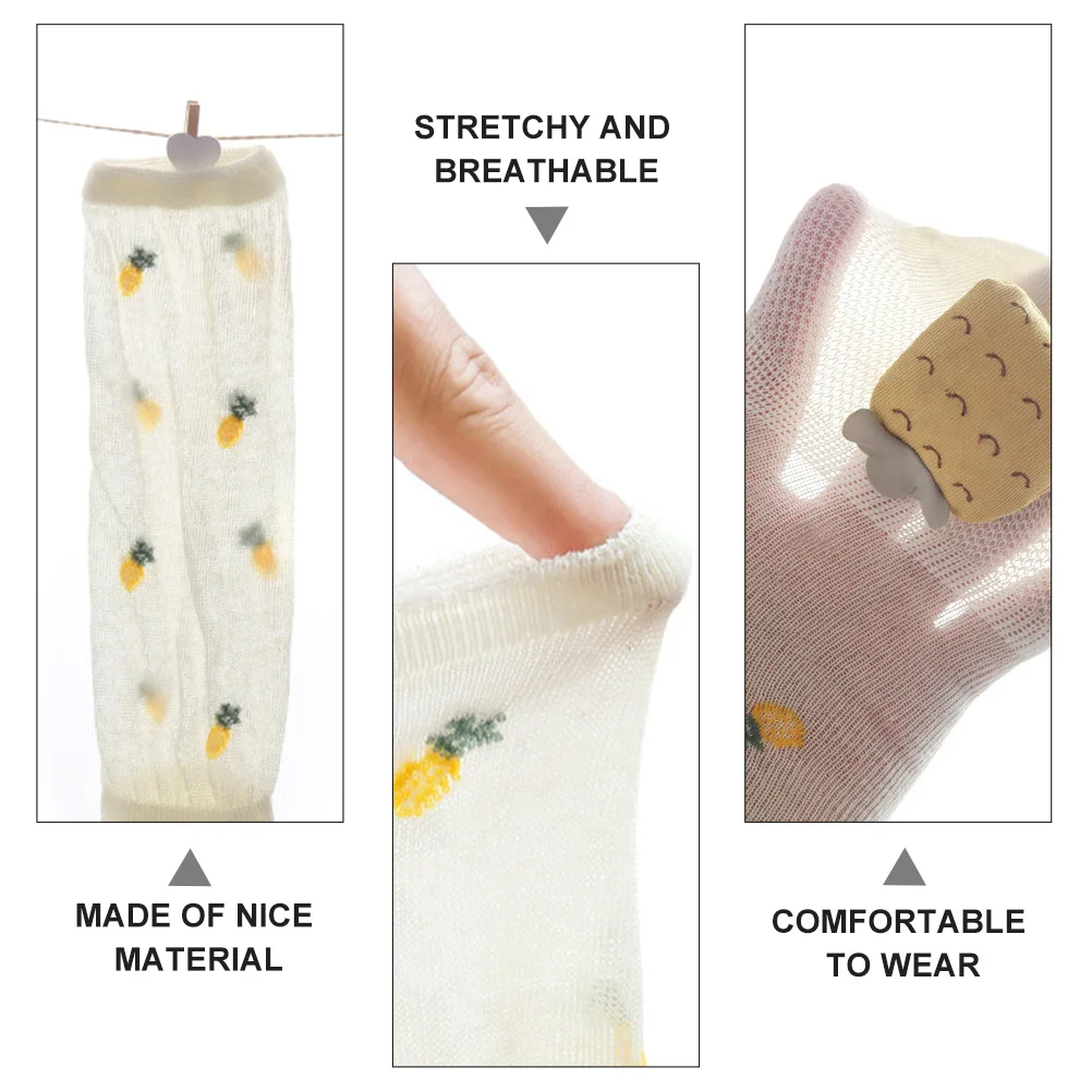 1Pair Baby Cotton Anti-Mosquito Socks Breathable Stretchy Infant Unisex Socks Soft Comfortable for Spring Summer