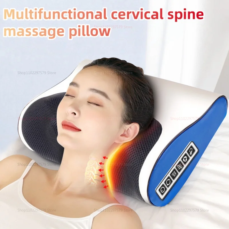 

Cervical Massager Pillow with Heating Car Home Waist Back Legs Kneading Body Multifunctional Shoulder and Neck Massage Pillow