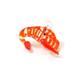 Floating Glass Bubble Ball With Cute Lobster Mini Figurines Pendant Aquarium Fish Tank Decor Supplies Tiny Sea Animals Ornaments