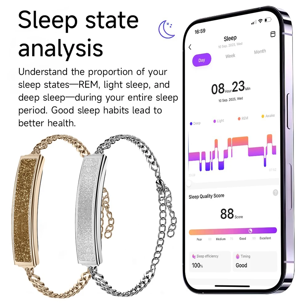 

Stainless Steel Wristban Lady Men Health Smart Watch Women Heart Rate Sleep Bracelet Waterproof Sports Smartwatchd Couple Gift