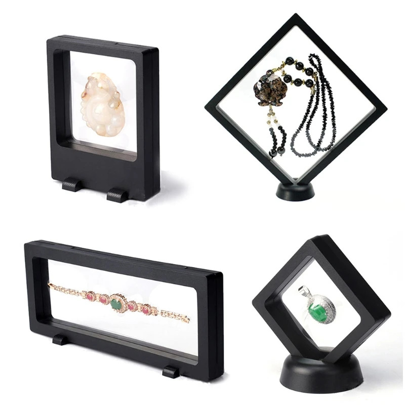 Challenge Coin Display Stand 3D Floating Transparent Phone Case Jewelry Specimen Military Medal Stand Frame Wholesale