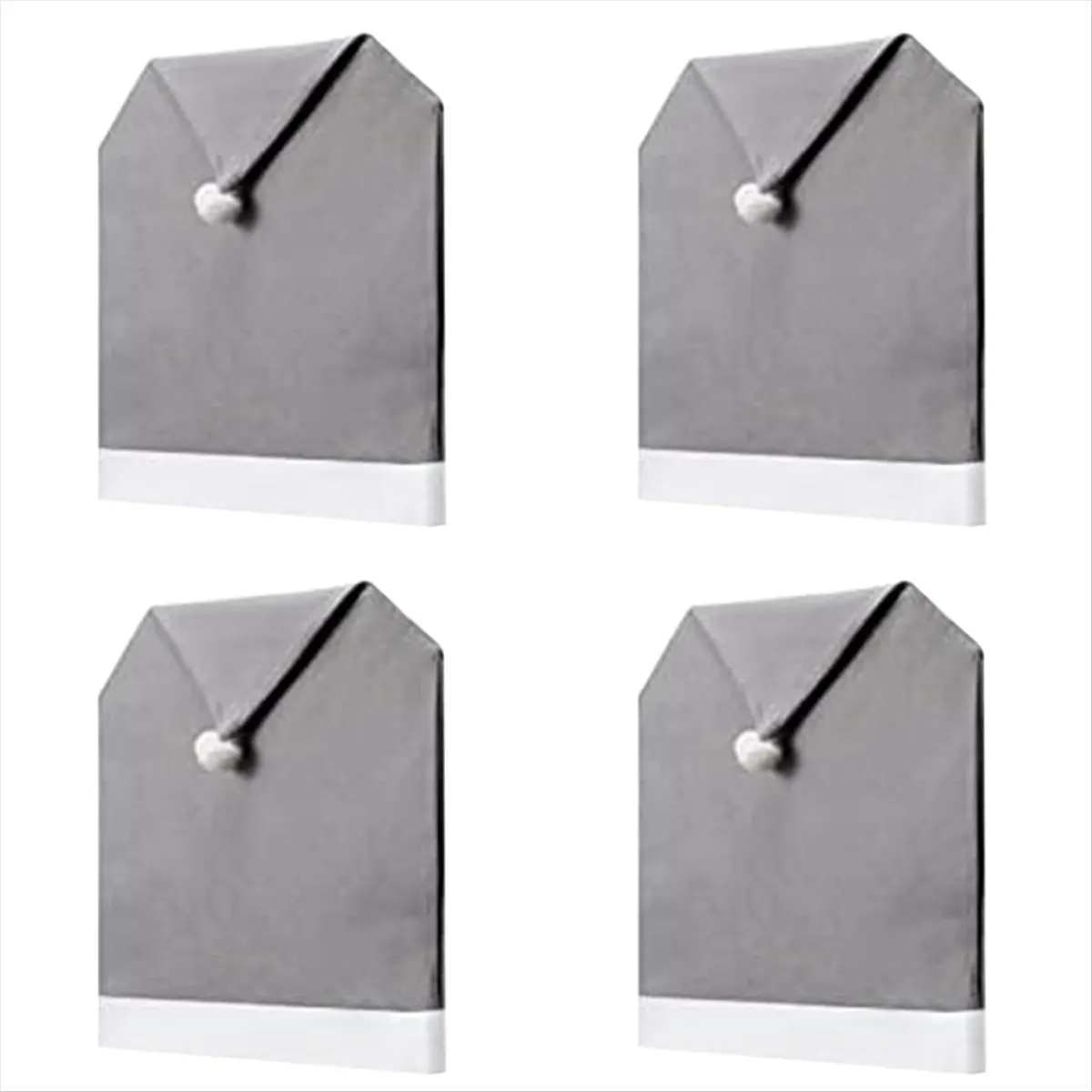 تعلمت - 4 قطع من أغطية كراسي عيد الميلاد ديكور، قبعة سانتا كلوز كرسي ندفة الثلج، مجموعات أغطية كراسي تناول الطعام في المطبخ #5