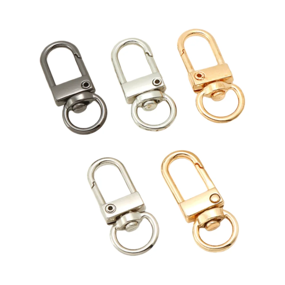 

3pcs Rotating Dog Buckle Gold Lobster Clasps Hooks For DIY Jewelry Making Key Ring Chain Bag Accessories Supplies