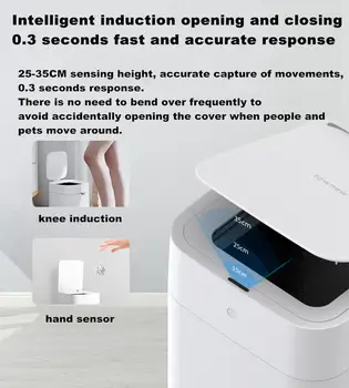 Townew T1S Inteligentní senzorový kuchyňský odpadkový koš Vodotěsný domácí koupelnový odpadkový koš s víkem Senzorový odpadkový koš Automatické balení 6 nejlepší prodej úložný prostor v kuchyni kmart - №2