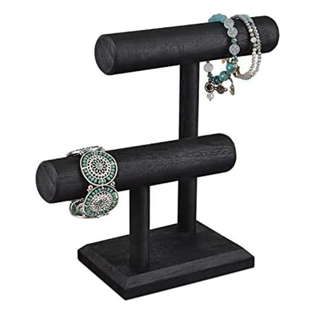 

ELBA_Watch Holder Stand Wooden Watch Display Tower Jewelry Organizer for Bracelets and Necklaces Watch Holder Organizer,B