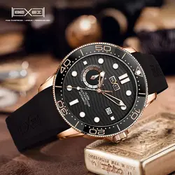 BEXEI  Automatic Mechanical ceramic diving  Watch for men 10ATM waterproof Japan MIYOTA 8217 Movement  luxury Wrist watch 9087