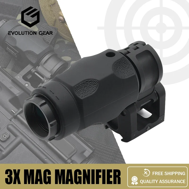 Evolution Gear 3x نطاق المكبر البصر 3XMag-1 للصيد الادسنس مع 2.26 "FTC Leap06 الوجه إلى الجانب جبل مع علامات كاملة