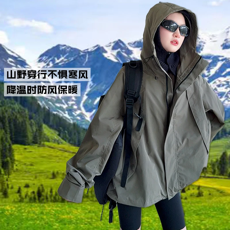 

Toddle Kids Hooded Jacket Ages 4-14Y Girl Solid Casual Fashion Outfit 25AW Sporty Outwear For Child Spring Autumn Warm Jacket